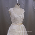 (XF1052) Cap Sleeve Round Neckline Backless Bridal Dress